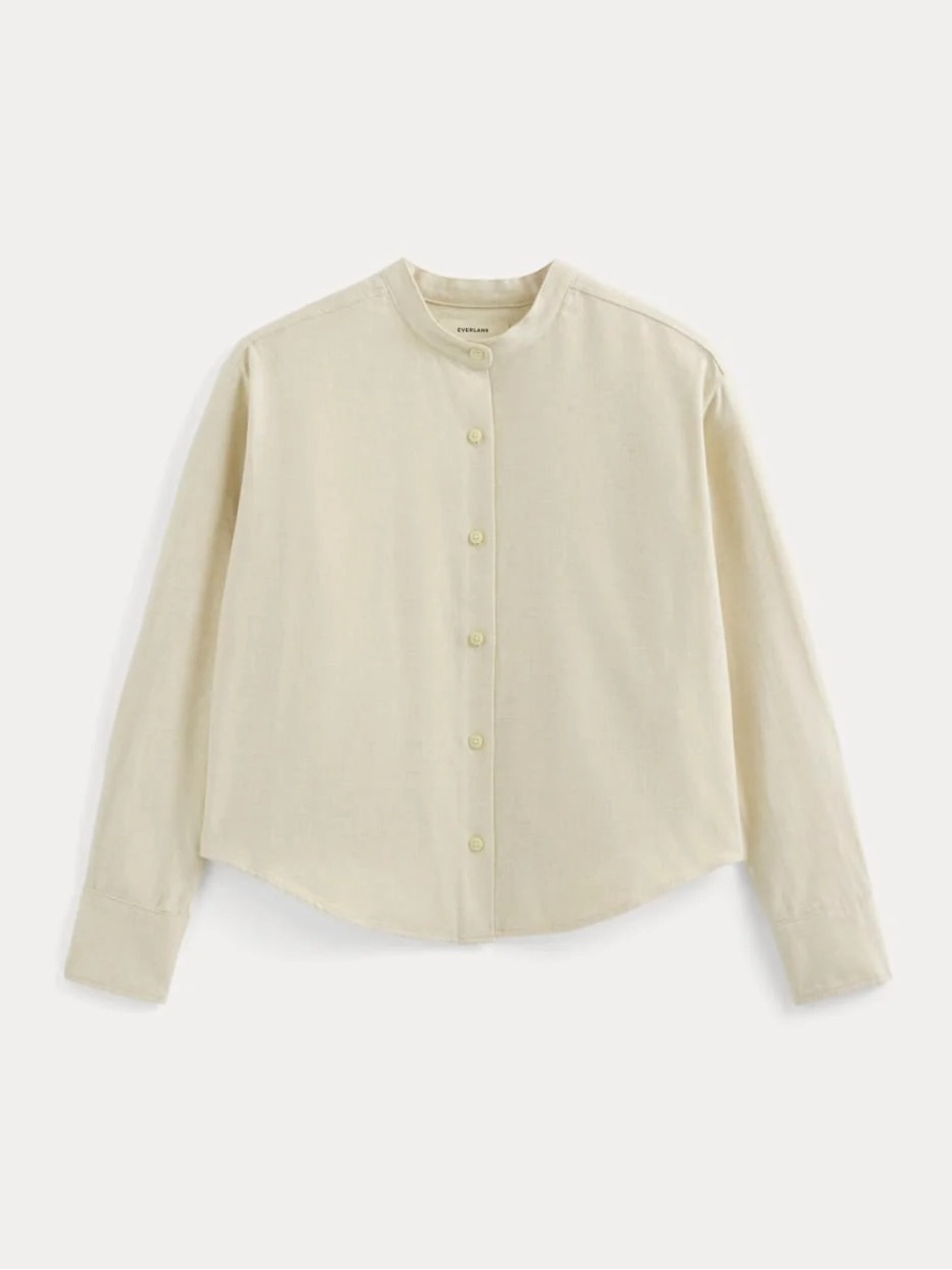 Everlane 100% Organic Cotton Flannel Shirt Button Up Heathered Oat XS - Picture 4 of 12